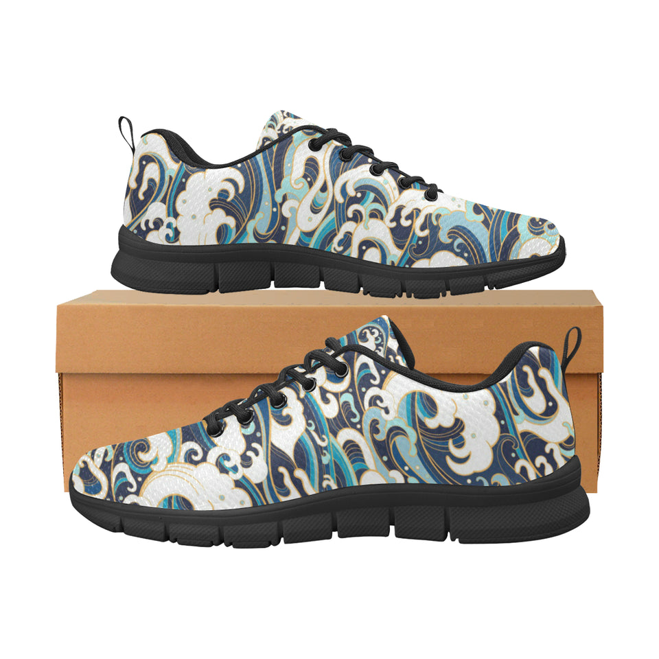 Japanese wave pattern Men's Sneaker Shoes