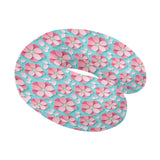3D sakura cherry blossom pattern U-Shaped Travel Neck Pillow