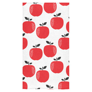 red apples white background Bath Towel