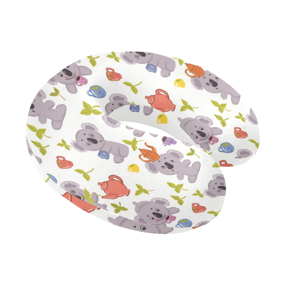Cute koalas teapots tea U-Shaped Travel Neck Pillow