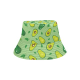 Avocado pattern green background Unisex Bucket Hat