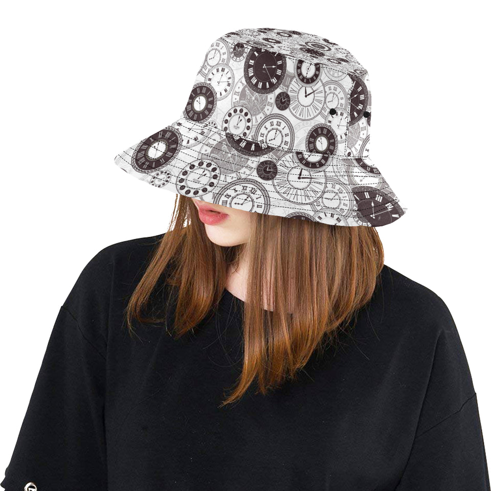 Classic vintage clock pattern Unisex Bucket Hat