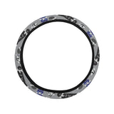 Skate Board Pattern Print Design 03 Car Steering Wheel Cover