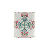 Square floral indian flower pattern Morphing Mug Heat Changing Mug