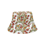 Red tulips and daffodils pattern Unisex Bucket Hat