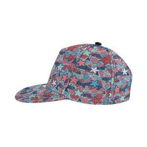 Hand drawn colorful starfish All Over Print Snapback Cap