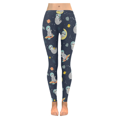 Cute sloth astronaut star planet rocket pattern Women's Legging Fulfilled In US