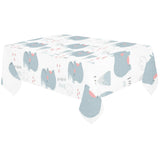 cute rhino heart pattern Tablecloth