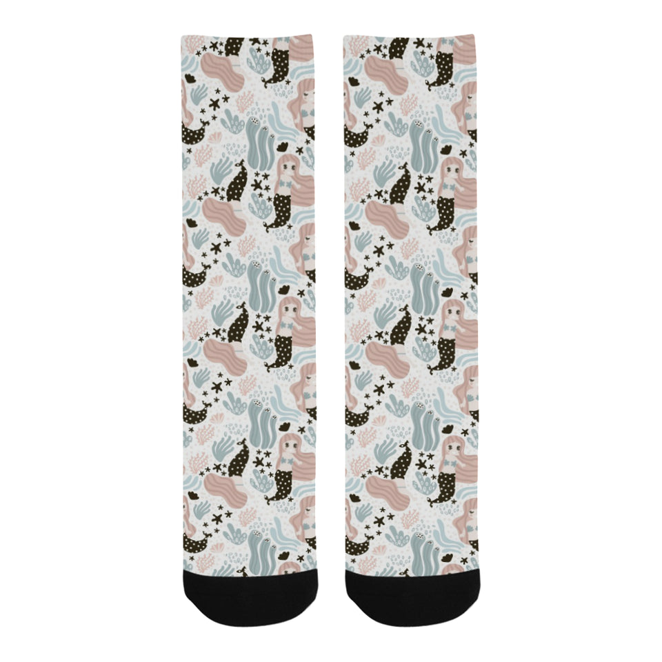 cute mermaid pattern Crew Socks