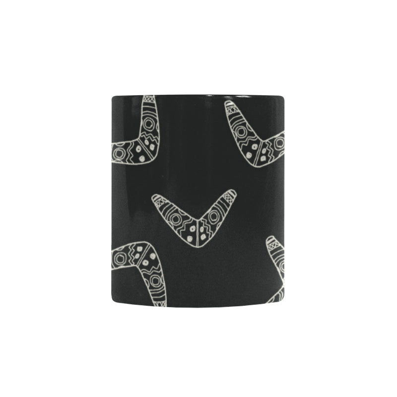 Hand drawn boomerang Australian aboriginal ornamen Morphing Mug Heat Changing Mug