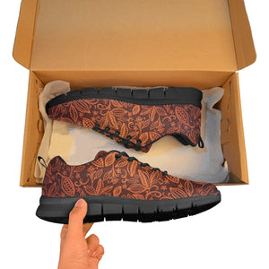 cacao beans tribal polynesian pattern Men's Sneaker Shoes