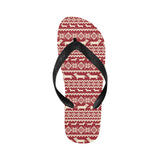 Dachshund Nordic pattern Unisex Flip Flops