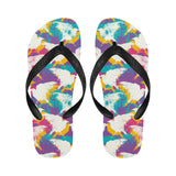 Colorful crow illustration pattern Unisex Flip Flops