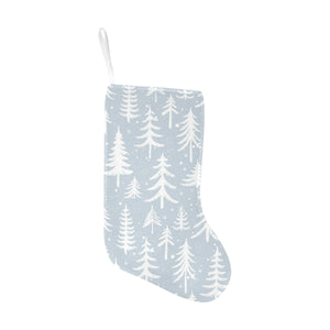 Christmas tree winter forest pattern Christmas Stocking