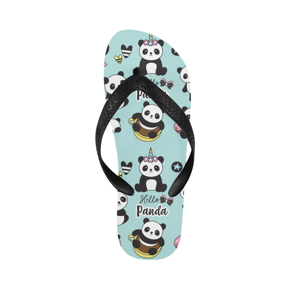 Cute baby panda pattern Unisex Flip Flops