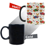 Corgi Christmas Pattern Morphing Mug Heat Changing Mug