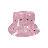 Llama Alpaca pink background Unisex Bucket Hat