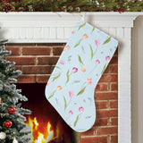 Watercolor Tulips pattern Christmas Stocking