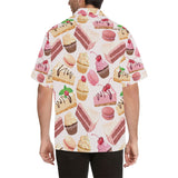 Cake cupcake sweets pattern Men's All Over Print Hawaiian Shirt