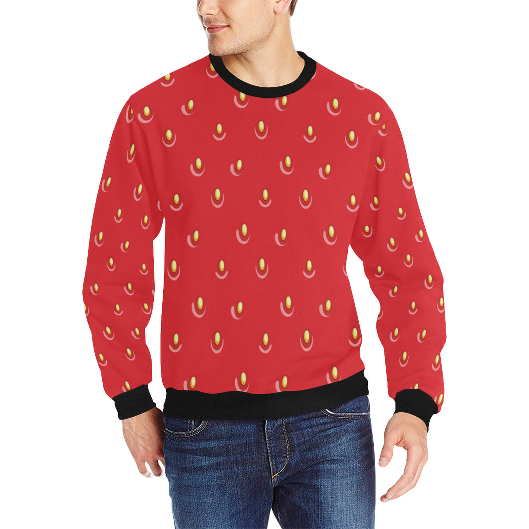 strawberry texture skin pattern Men's Crew Neck Sweatshirt