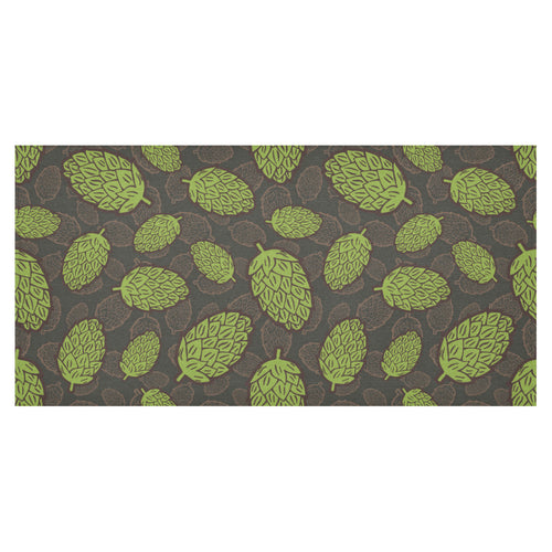 Hop pattern black background Tablecloth