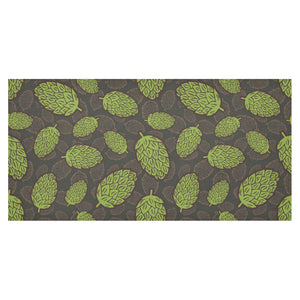 Hop pattern black background Tablecloth