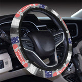 Skate Board Pattern Print Design 04 Car Steering Wheel Cover