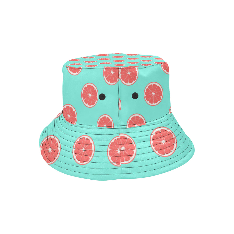 Grapefruit green background Unisex Bucket Hat