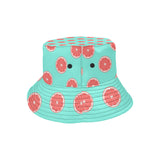 Grapefruit green background Unisex Bucket Hat