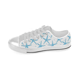 Watercolor starfish pattern Men's Low Top Shoes White