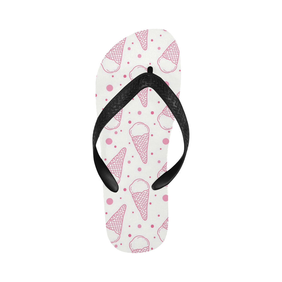 Hand drawn ice cream pattern Unisex Flip Flops