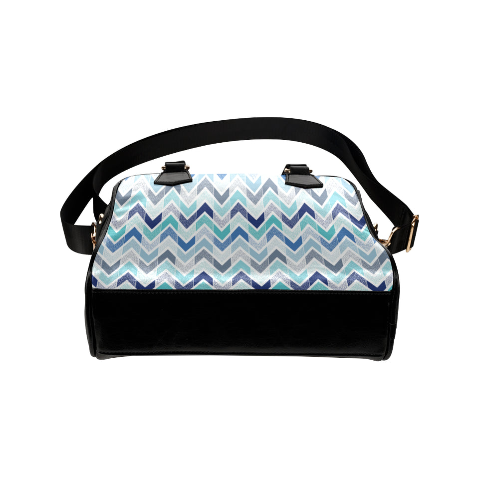 zigzag  chevron blue pattern Shoulder Handbag