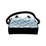 zigzag  chevron blue pattern Shoulder Handbag