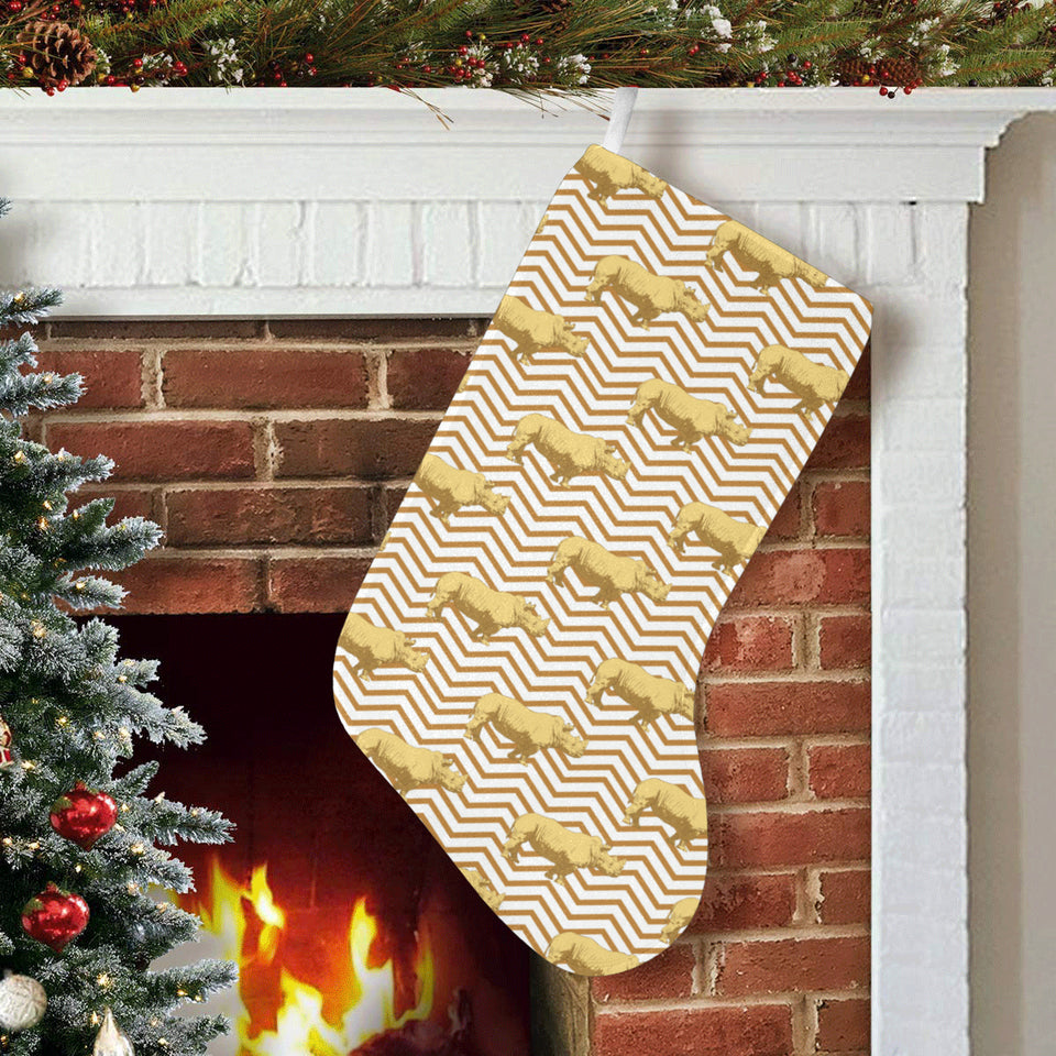 Rhino yellow theme pattern Christmas Stocking