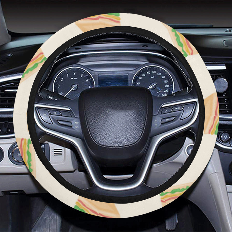 Sandwich Pattern Print Design 01 Car Steering Wheel Cover