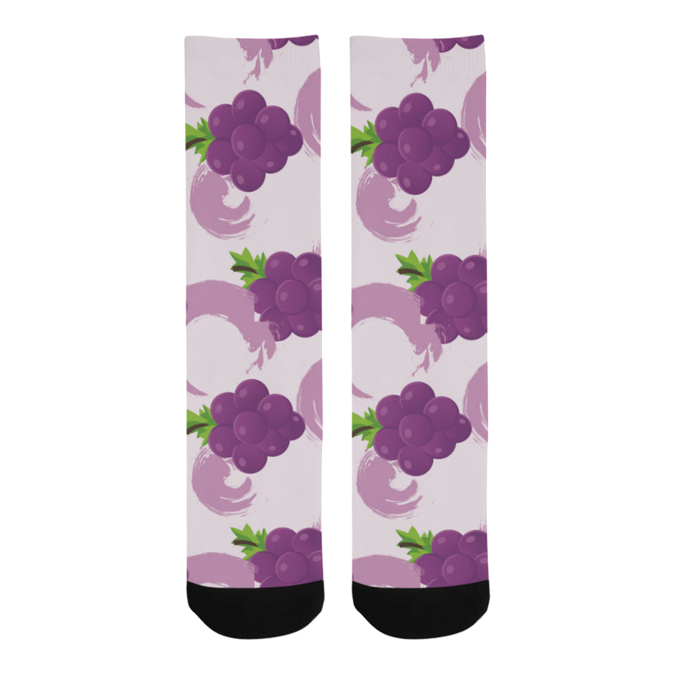 Cute Grape pattern Crew Socks