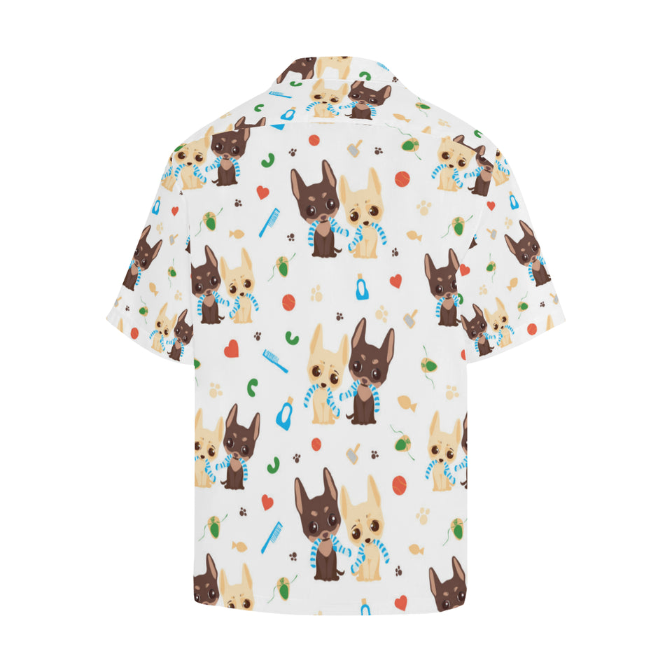 Cute Chihuahua dog pattern Men's All Over Print Hawaiian Shirt