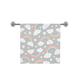 Cute rainbow clound star pattern Bath Towel