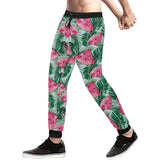 Watermelons tropical palm leaves pattern Unisex Casual Sweatpants