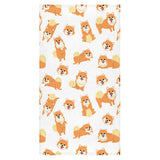 Brown pomeranian pattern Bath Towel
