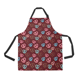 Pretzels Pattern Print Design 05 All Over Print Adjustable Apron