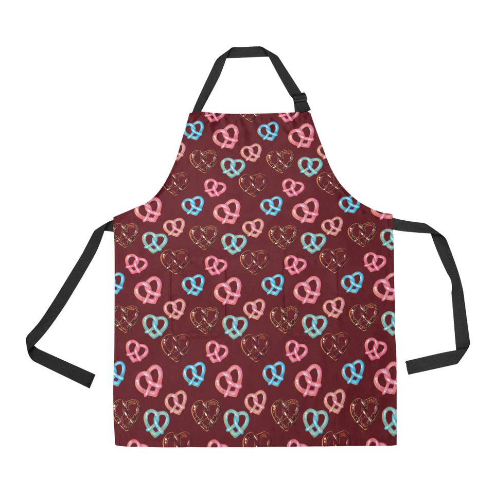 Pretzels Pattern Print Design 05 All Over Print Adjustable Apron