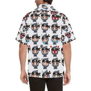 Cute ninja design pattern Men's All Over Print Hawaiian Shirt