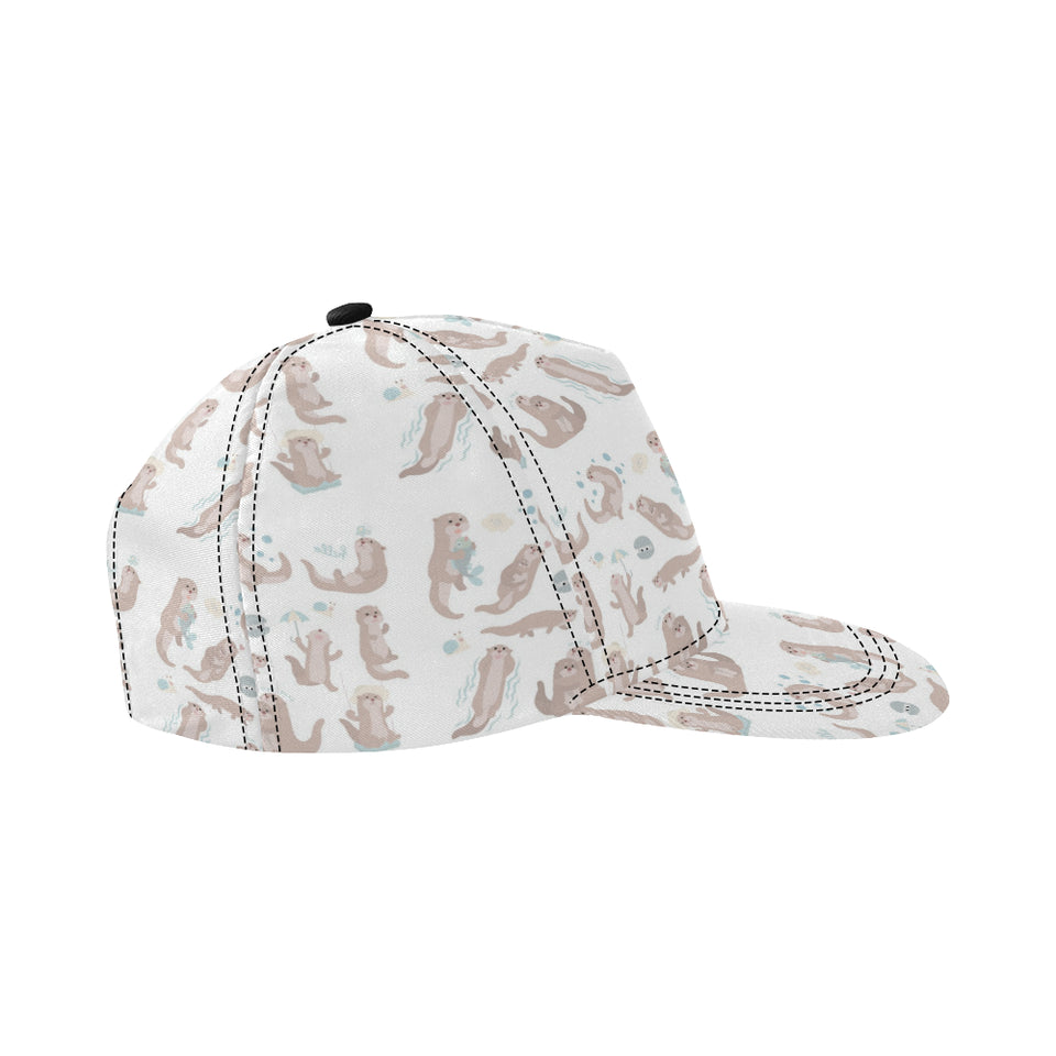 Cute sea otters pattern All Over Print Snapback Cap