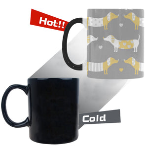 Cute dachshund dog pattern Morphing Mug Heat Changing Mug