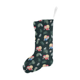 Cute sloths sleeping christmas ball santa hat patt Christmas Stocking