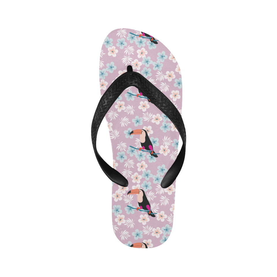 Beautiful toucan flower leaves Unisex Flip Flops