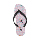 Beautiful toucan flower leaves Unisex Flip Flops