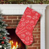 sushi pattern red background Christmas Stocking