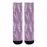 Lavender flowers purple pattern Crew Socks